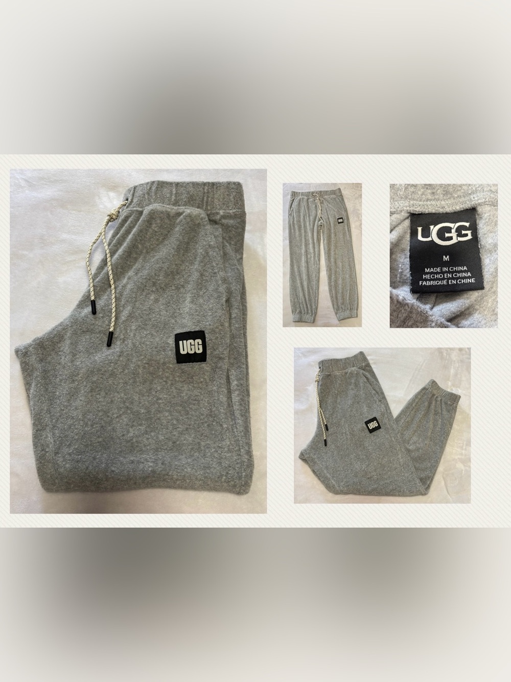 UGG Australia Gordon Heathered Fleece Joggers Grey Men's Medium